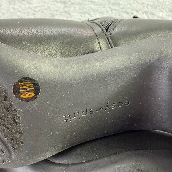 Easy Spirit Caelan Zipper Faux Leather Booties Black Ankle Boots Women's 6.5 M - Picture 6 of 11